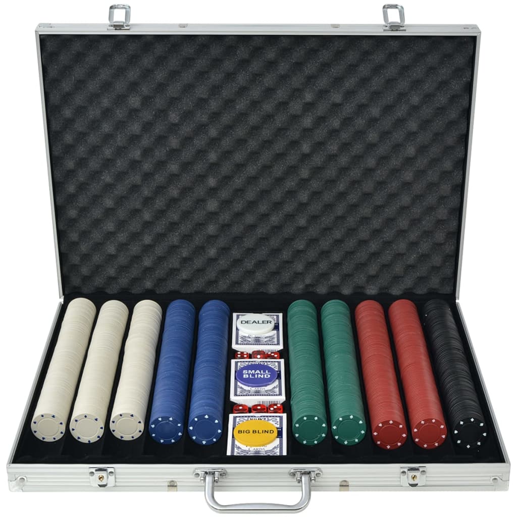 Pokerset Met 500 Chips Aluminium
