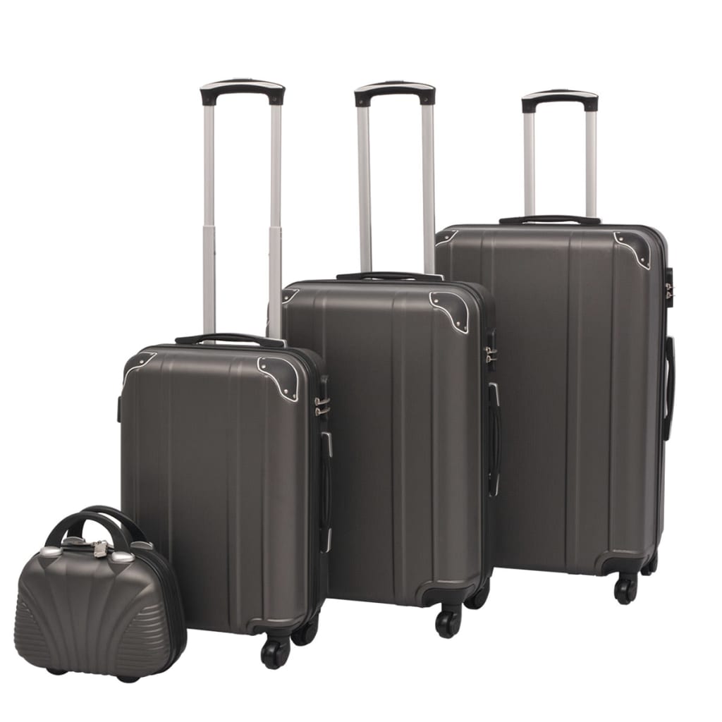 Harde Rolkoffer Set Bruin 4-Dlg