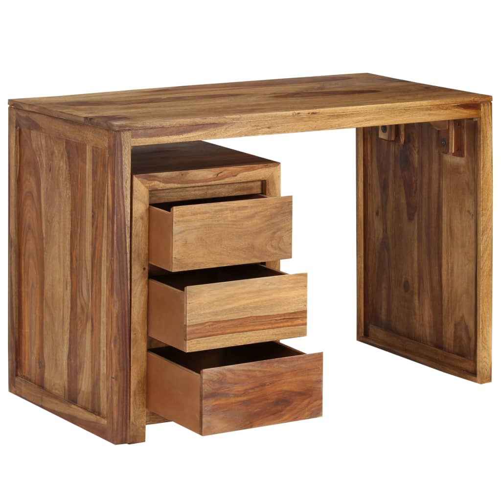 Schrijftafel 110X55X76 Cm Massief Sheeshamhout