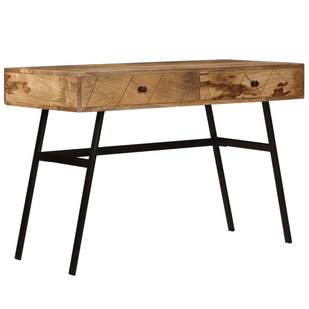 Schrijftafel Met Lades 110X50X76 Cm Massief Mangohout