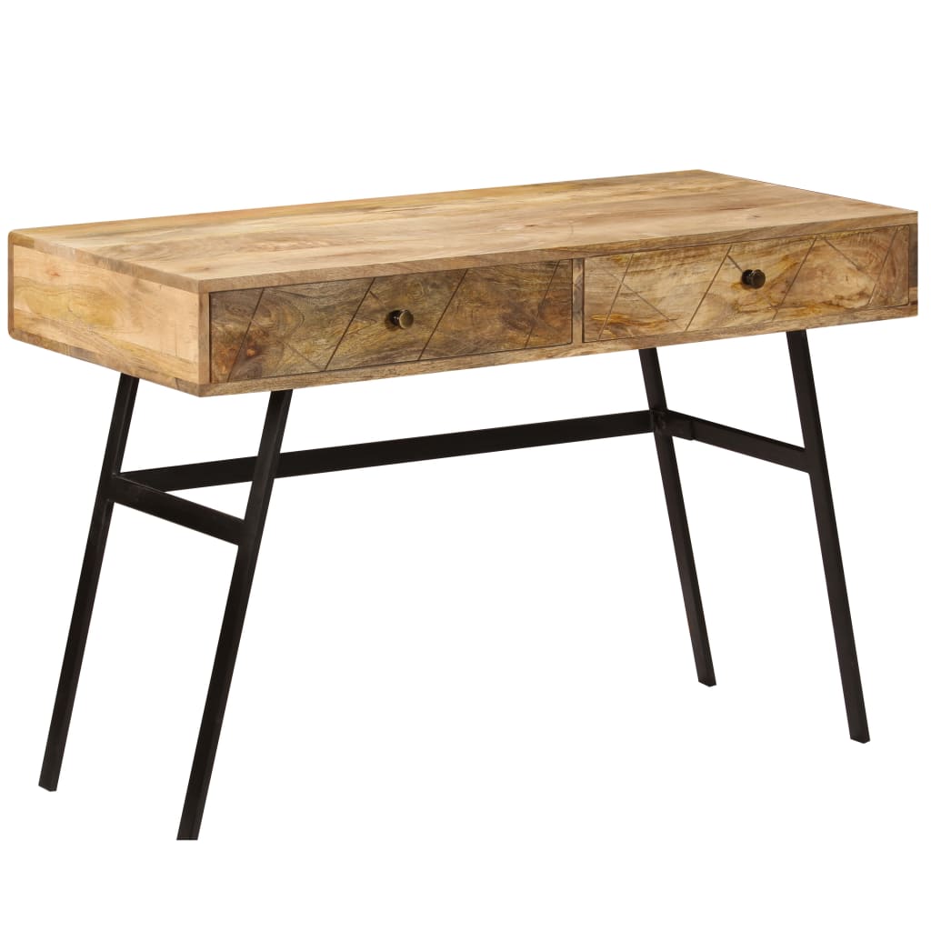 Schrijftafel Met Lades 110X50X76 Cm Massief Mangohout