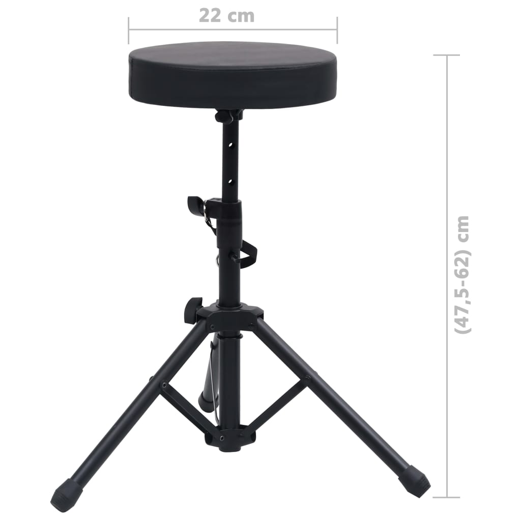 Drumkruk Verstelbaar Rond Zwart