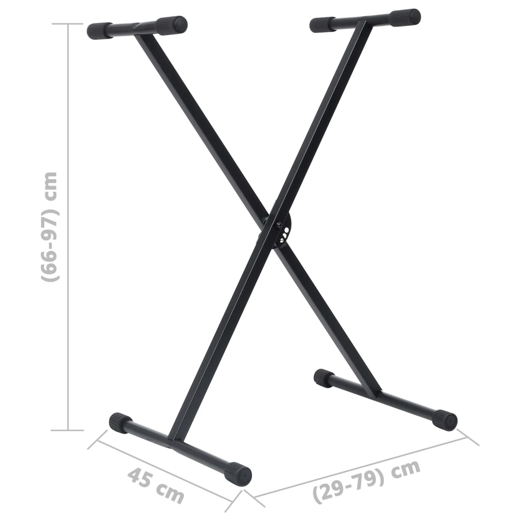 Keyboardstandaard En -Kruk Zwart