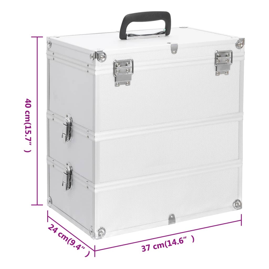 Make-Up Koffer 37X24X40 Cm Aluminium Kleurig
