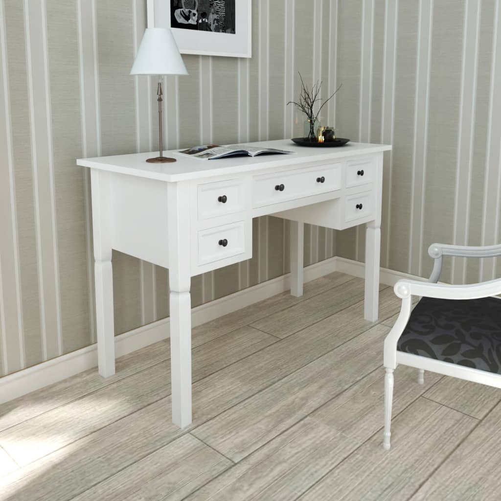 Schrijftafel 109,5X45X77,5 Cm Hout