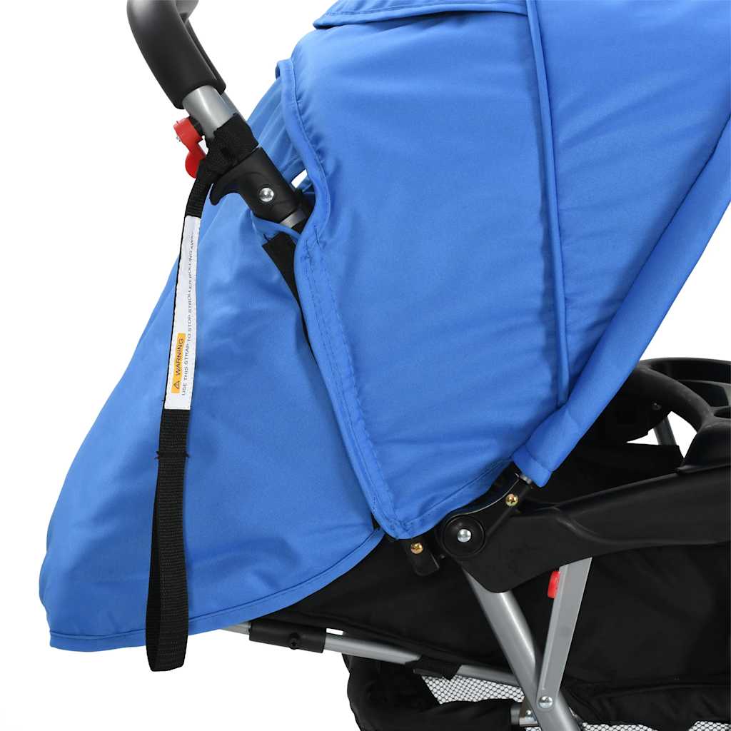Kinderwagen Dubbel Staal En Zwart