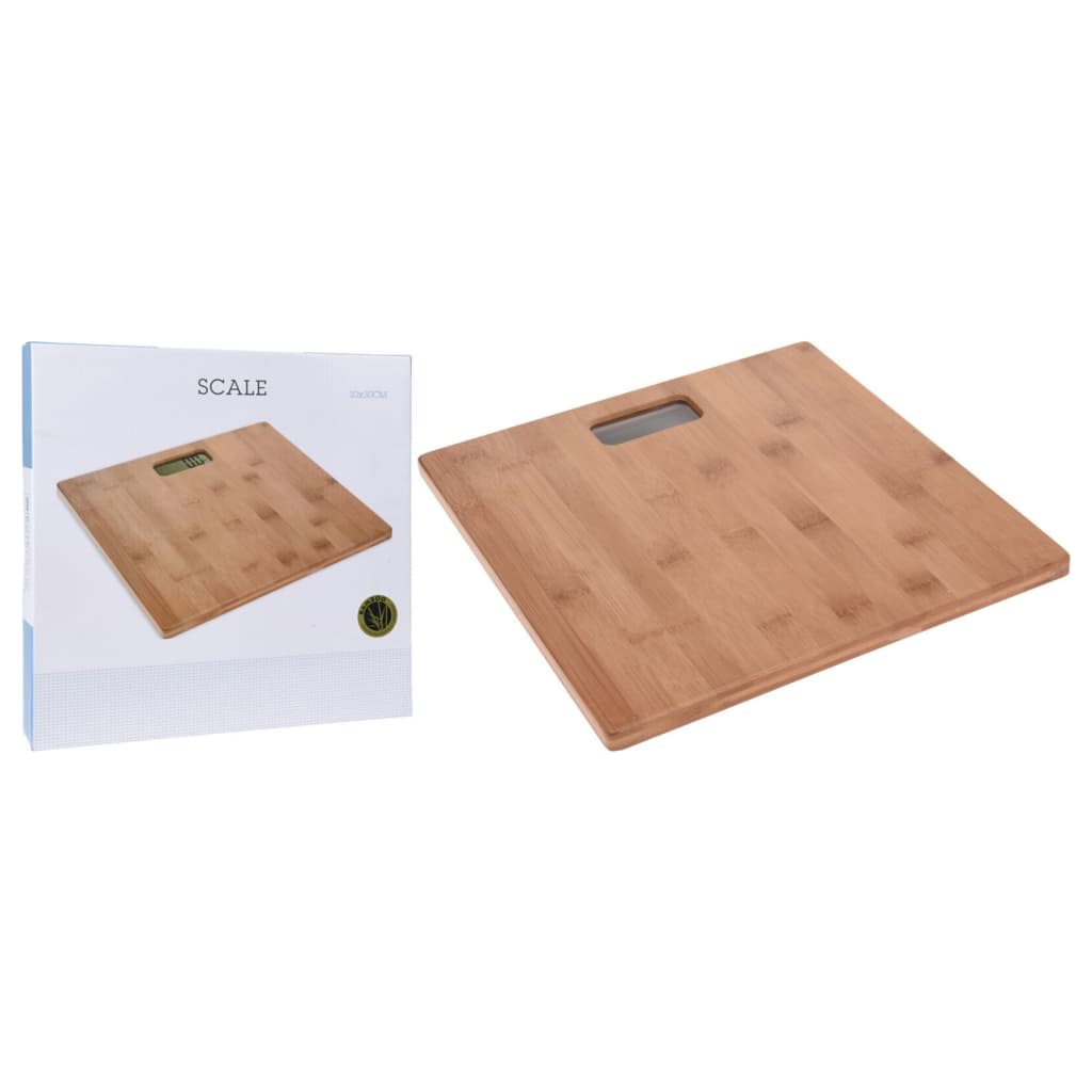 Bathroom Solutions Personenweegschaal Bamboe 30X30 Cm