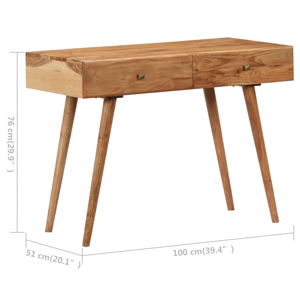 Bureau 100X51X76 Cm Massief Acaciahout