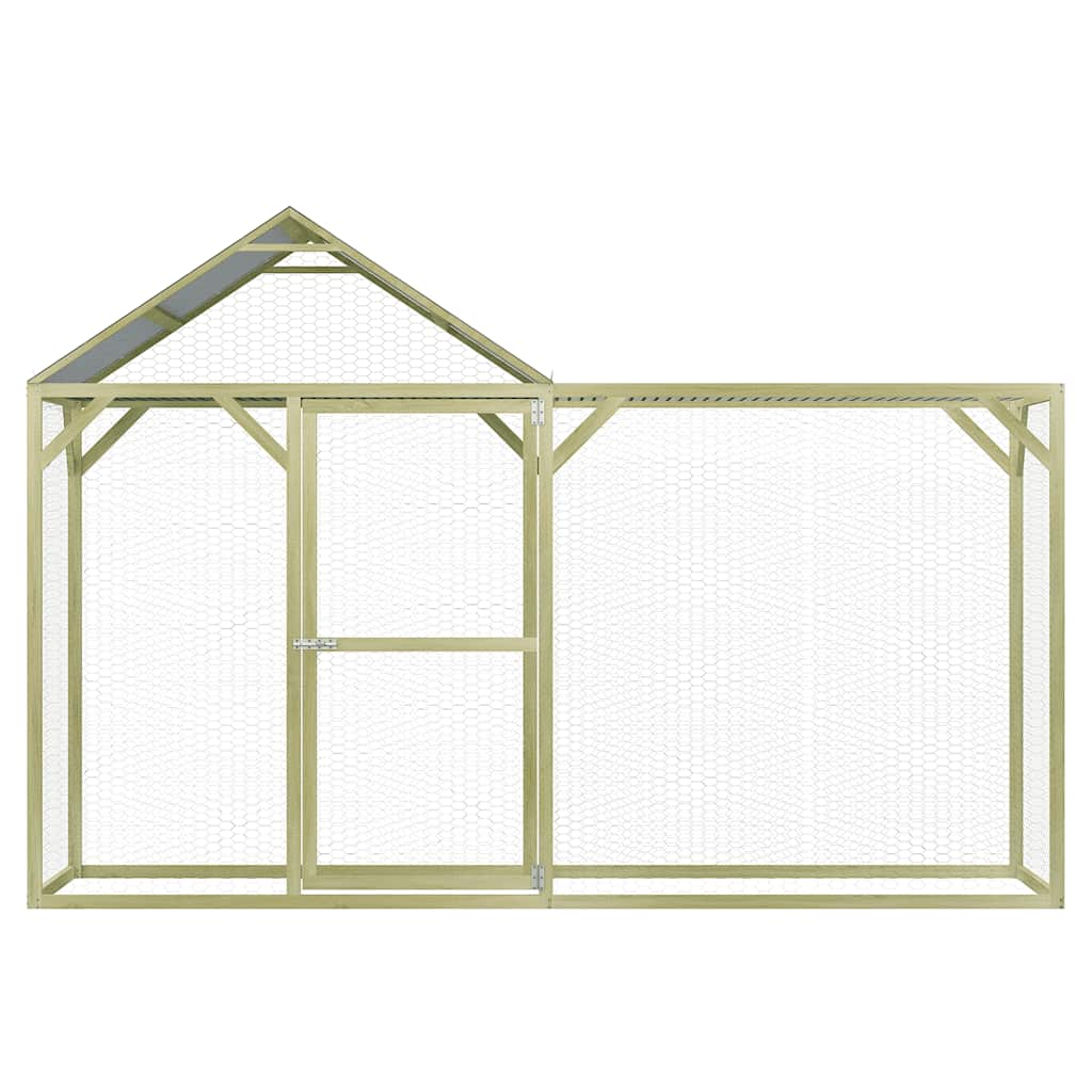 Kippenhok 3X1,5X2 M Staal Lichtgrijs