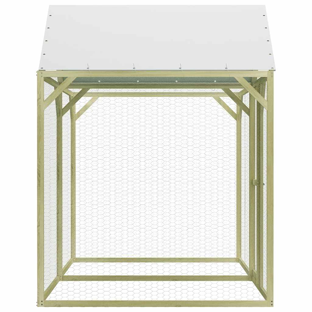 Kippenhok 3X1,5X2 M Staal Lichtgrijs