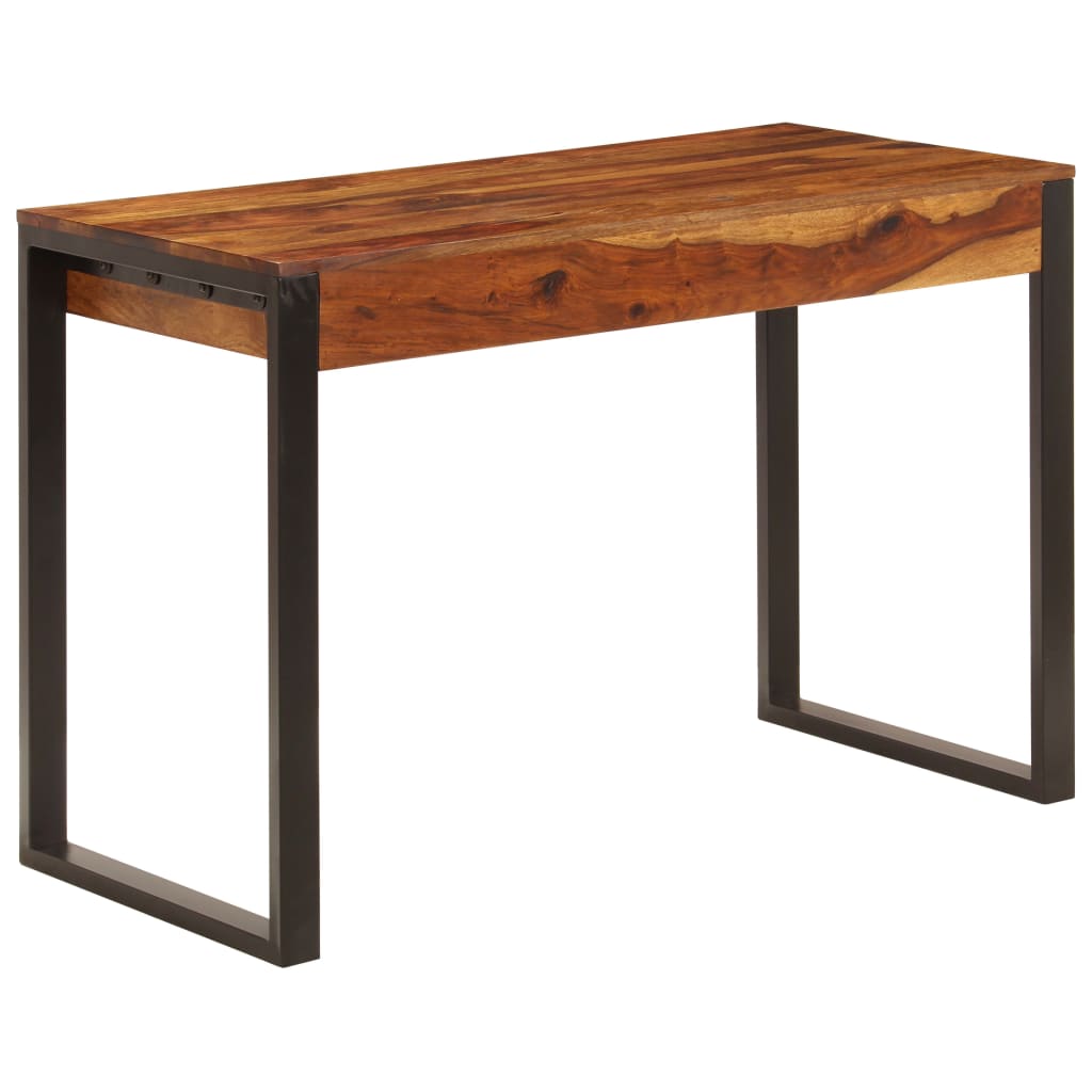 Bureau 110X55X78 Cm Massief Sheeshamhout En Staal