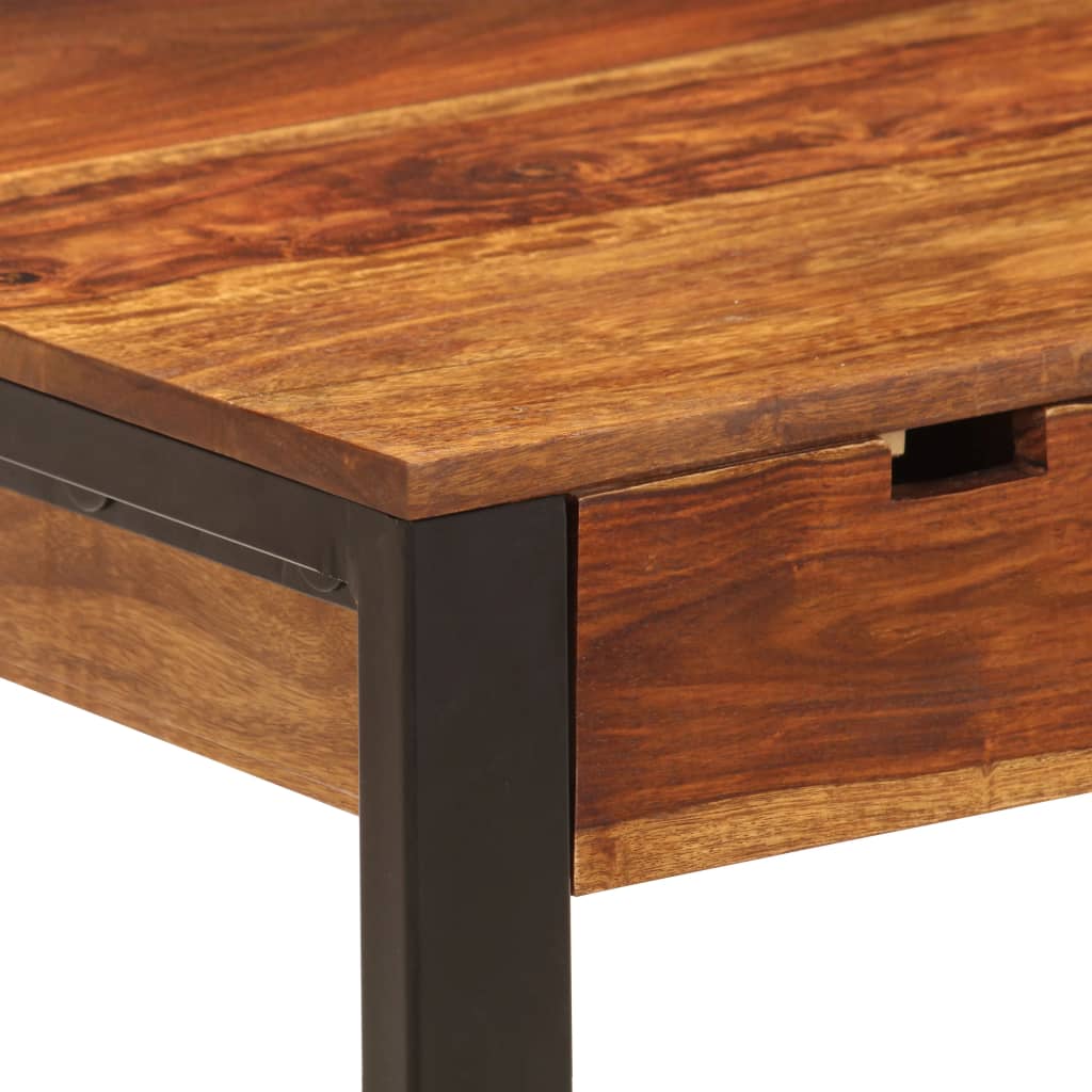 Bureau 110X55X78 Cm Massief Sheeshamhout En Staal