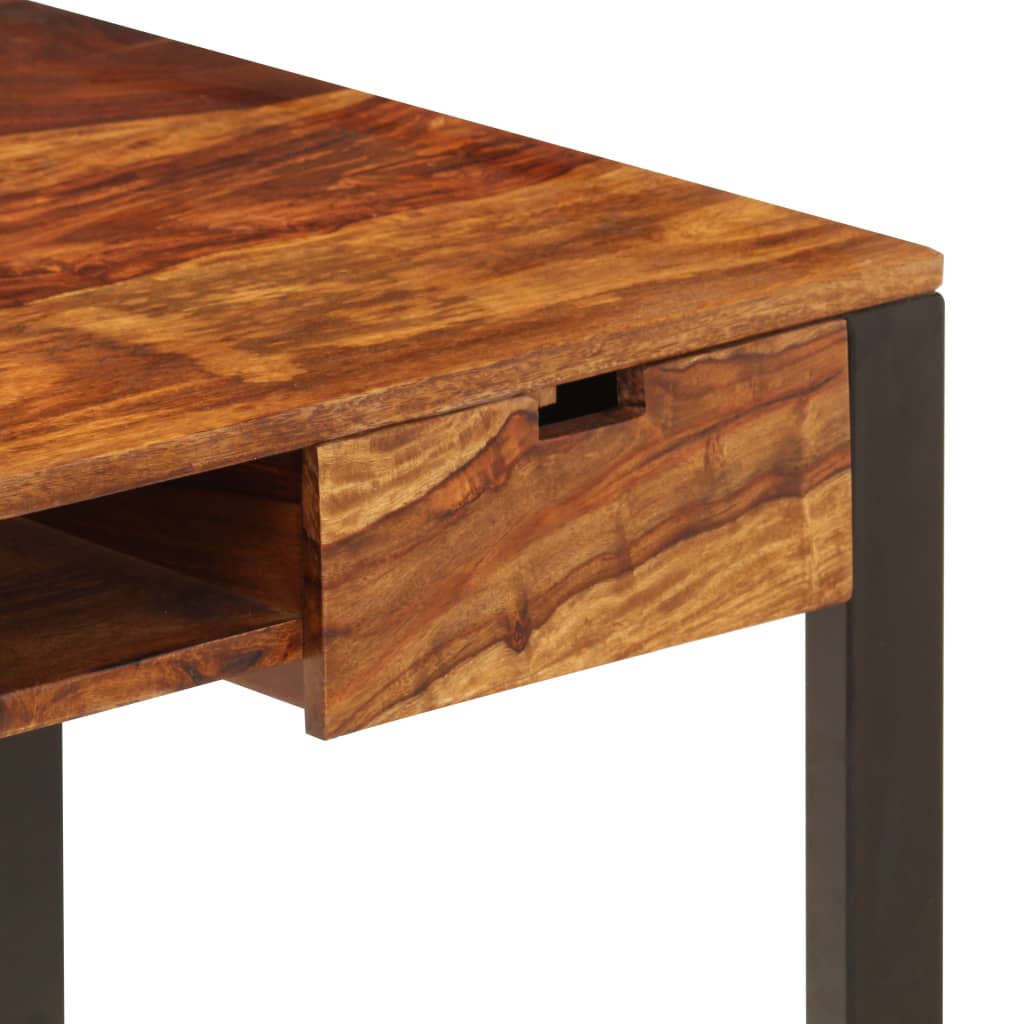 Bureau 110X55X78 Cm Massief Sheeshamhout En Staal