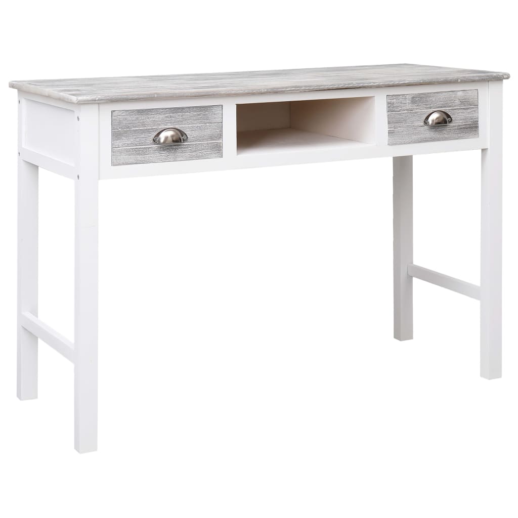 Schrijftafel 110X45X76 Cm Hout Wit