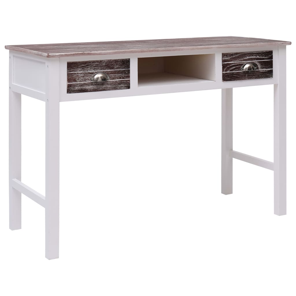 Schrijftafel 110X45X76 Cm Hout Wit