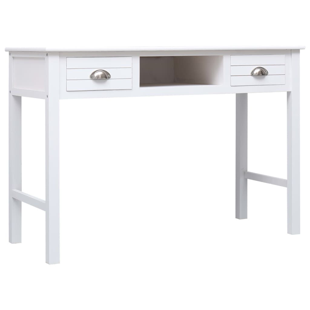 Schrijftafel 110X45X76 Cm Hout Wit
