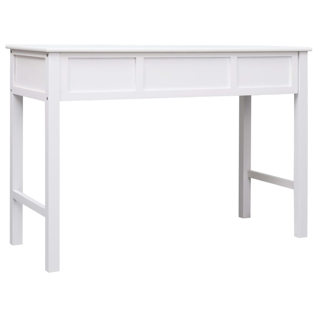 Schrijftafel 110X45X76 Cm Hout Wit