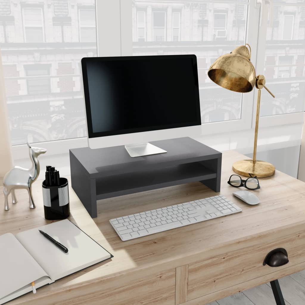 Monitorstandaard 42X24X13 Cm Bewerkt Hout