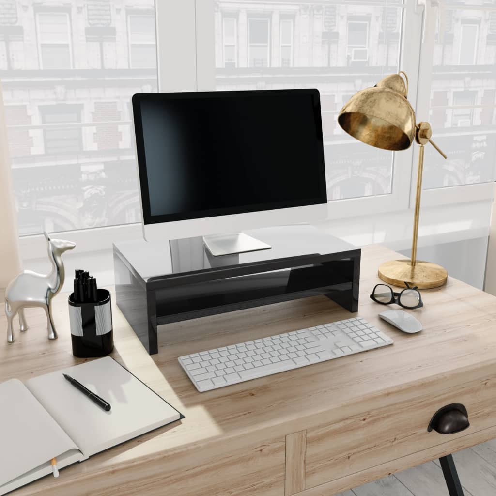 Monitorstandaard 42X24X13 Cm Bewerkt Hout