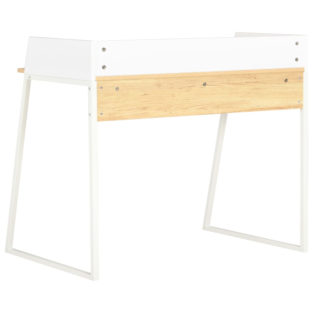 Bureau 90X60X88 Cm En Eikenkleurig