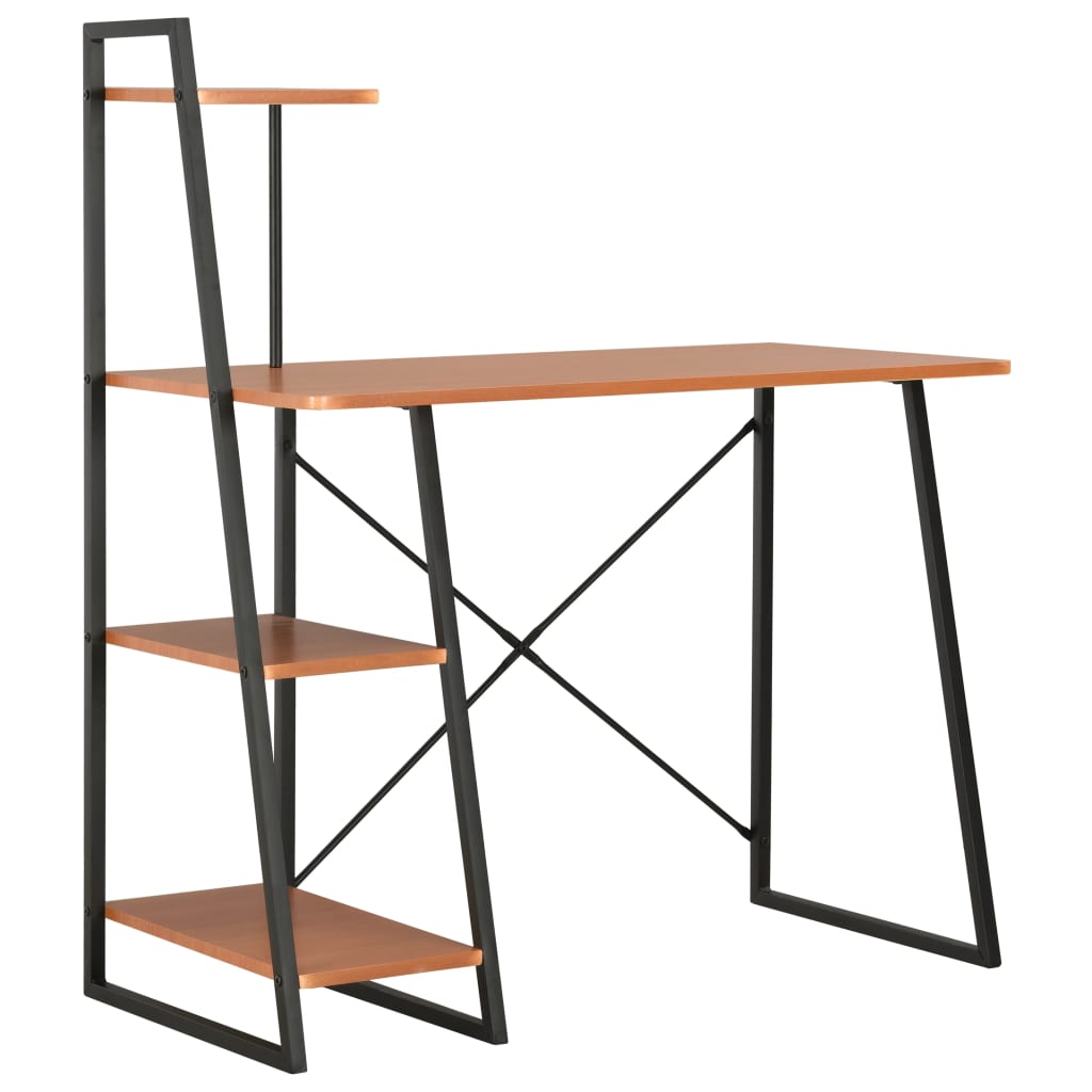 Bureau Met Schappen 102X50X117 Cm Kleurig