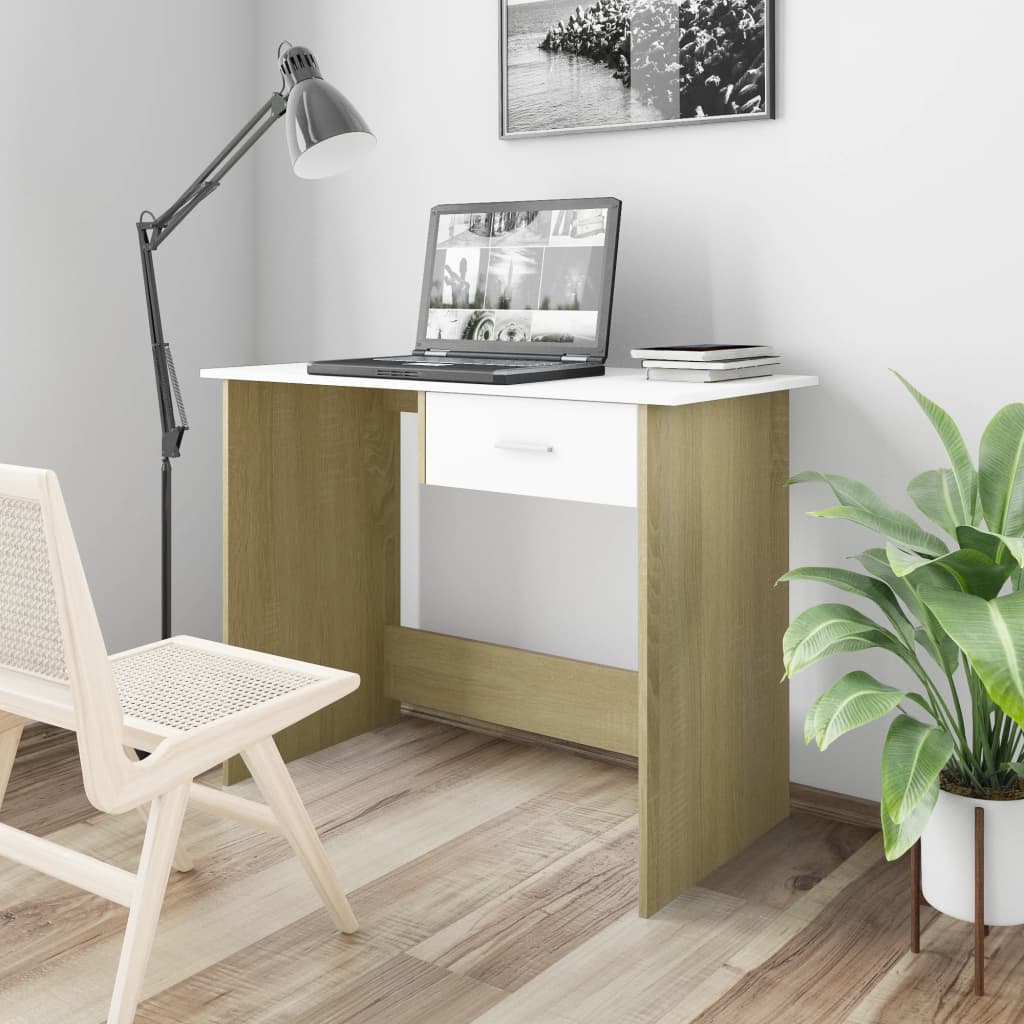 Bureau 100X50X76 Cm Bewerkt Hout