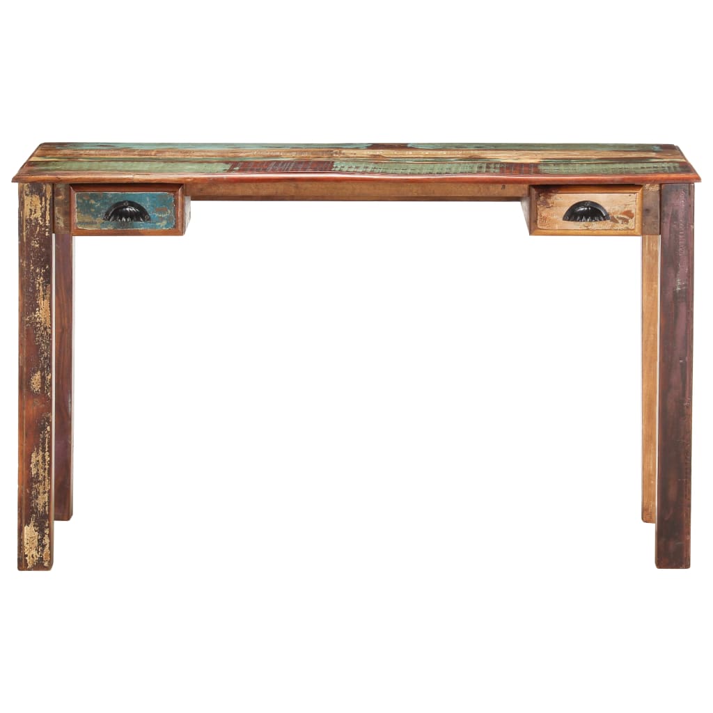 Bureau 130X55X76 Cm Massief Gerecycled Hout