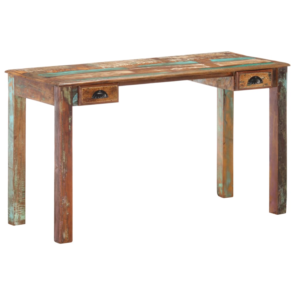 Bureau 130X55X76 Cm Massief Gerecycled Hout