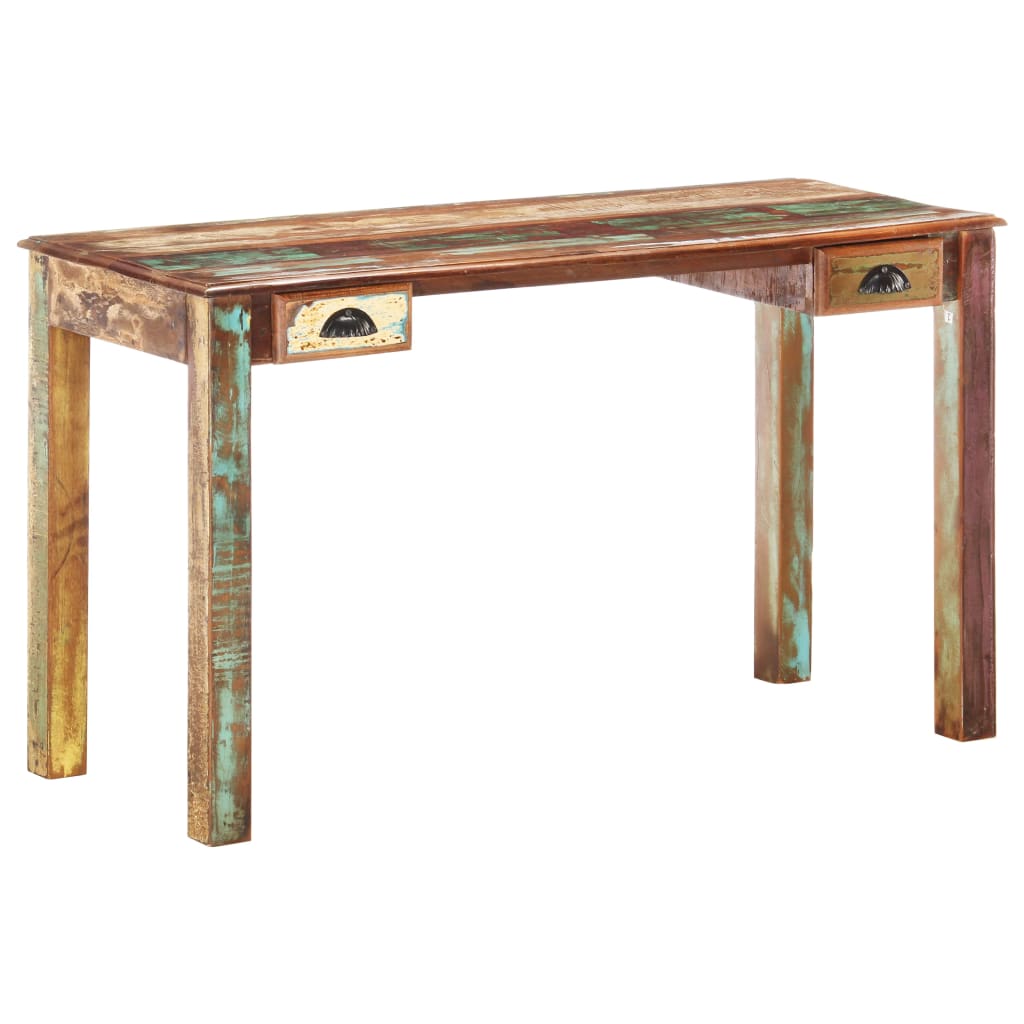 Bureau 130X55X76 Cm Massief Gerecycled Hout