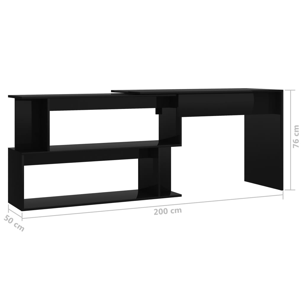 Hoekbureau 200X50X76 Cm Bewerkt Hout