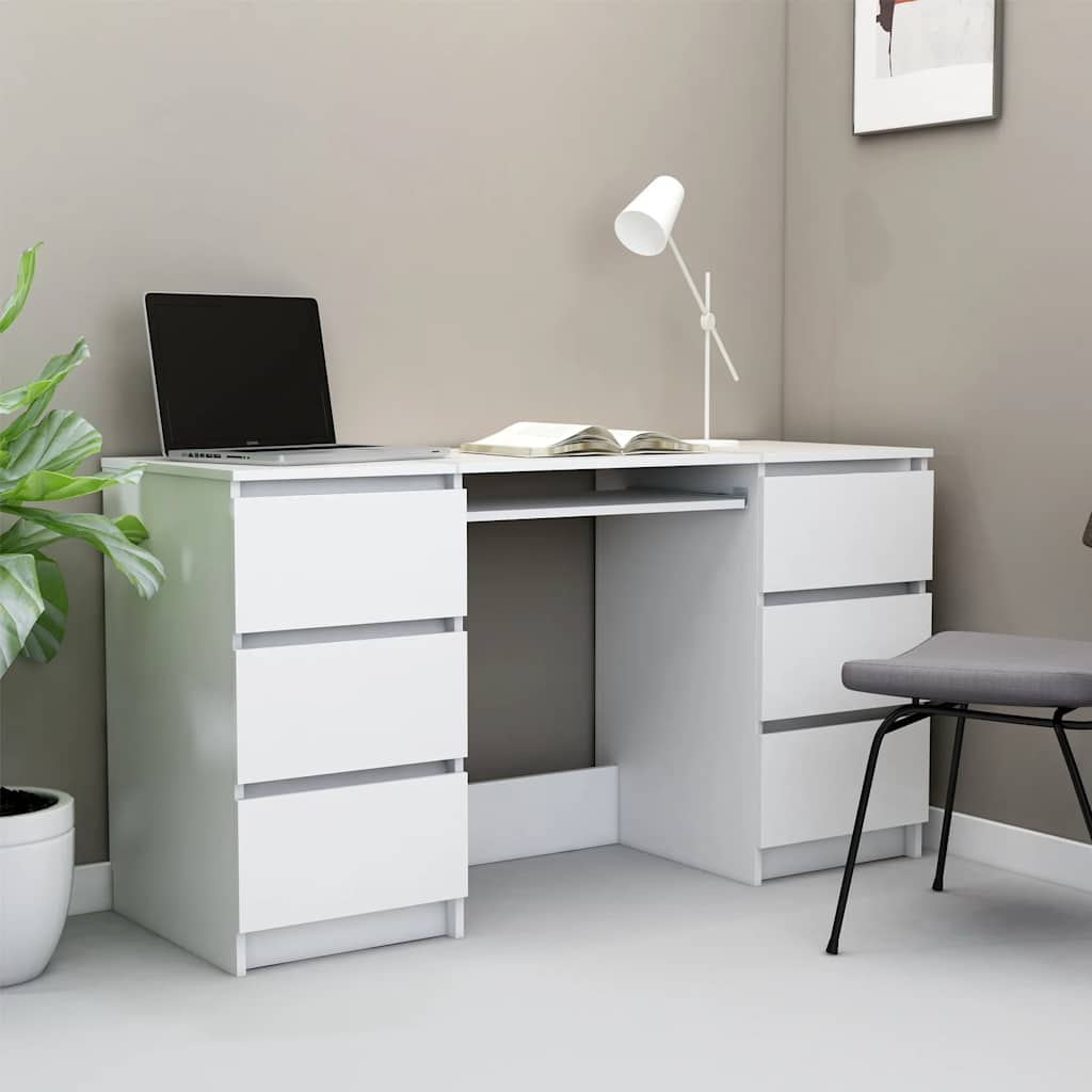 Bureau 140X50X77 Cm Bewerkt Hout Eikenkleurig