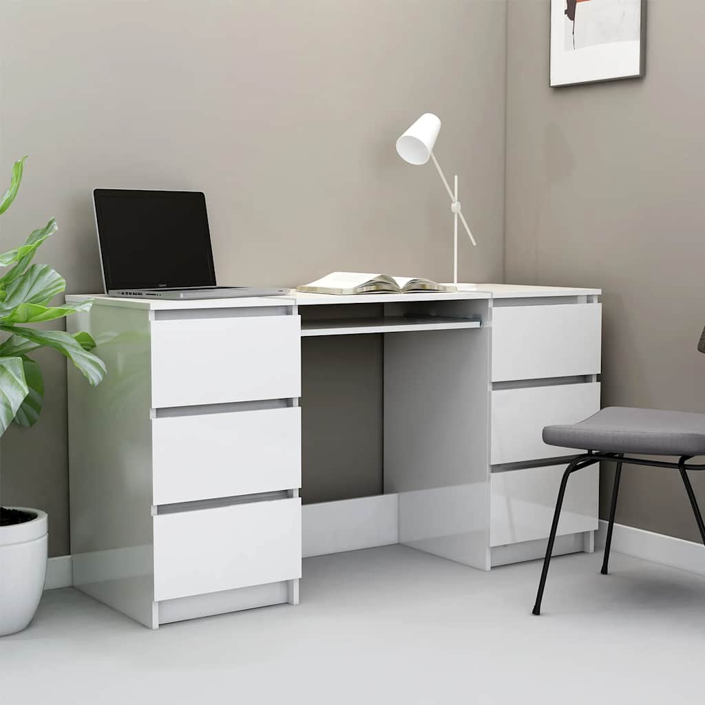 Bureau 140X50X77 Cm Bewerkt Hout Eikenkleurig