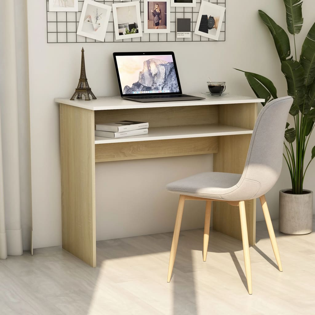 Bureau 90X50X74 Cm Bewerkt Hout