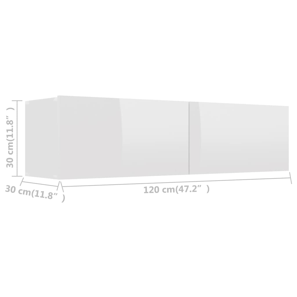 Tv-Meubel 120X30X30 Cm Bewerkt Hout