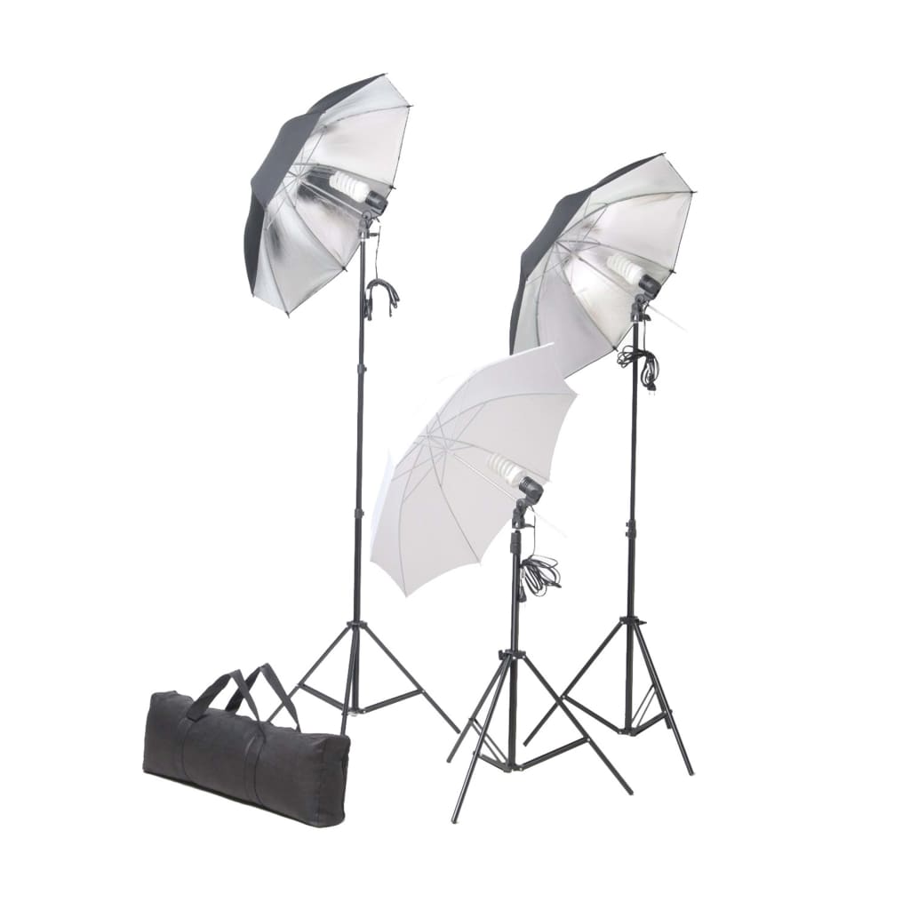 Fotostudioset Met Verlichtingsset En Achtergrond