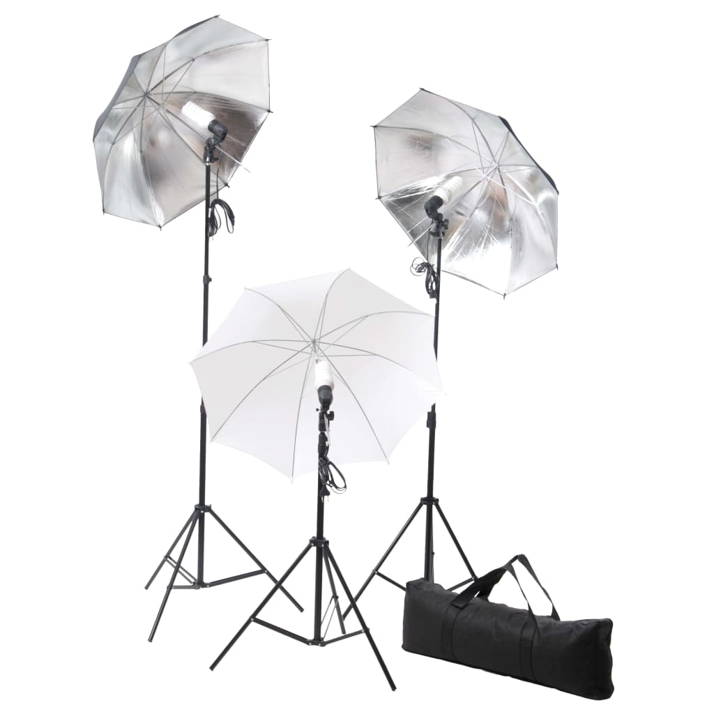 Fotostudioset Met Verlichtingsset En Achtergrond