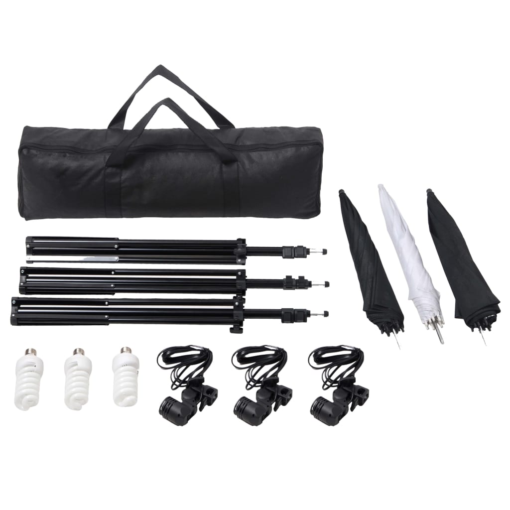 Fotostudioset Met Verlichtingsset En Achtergrond