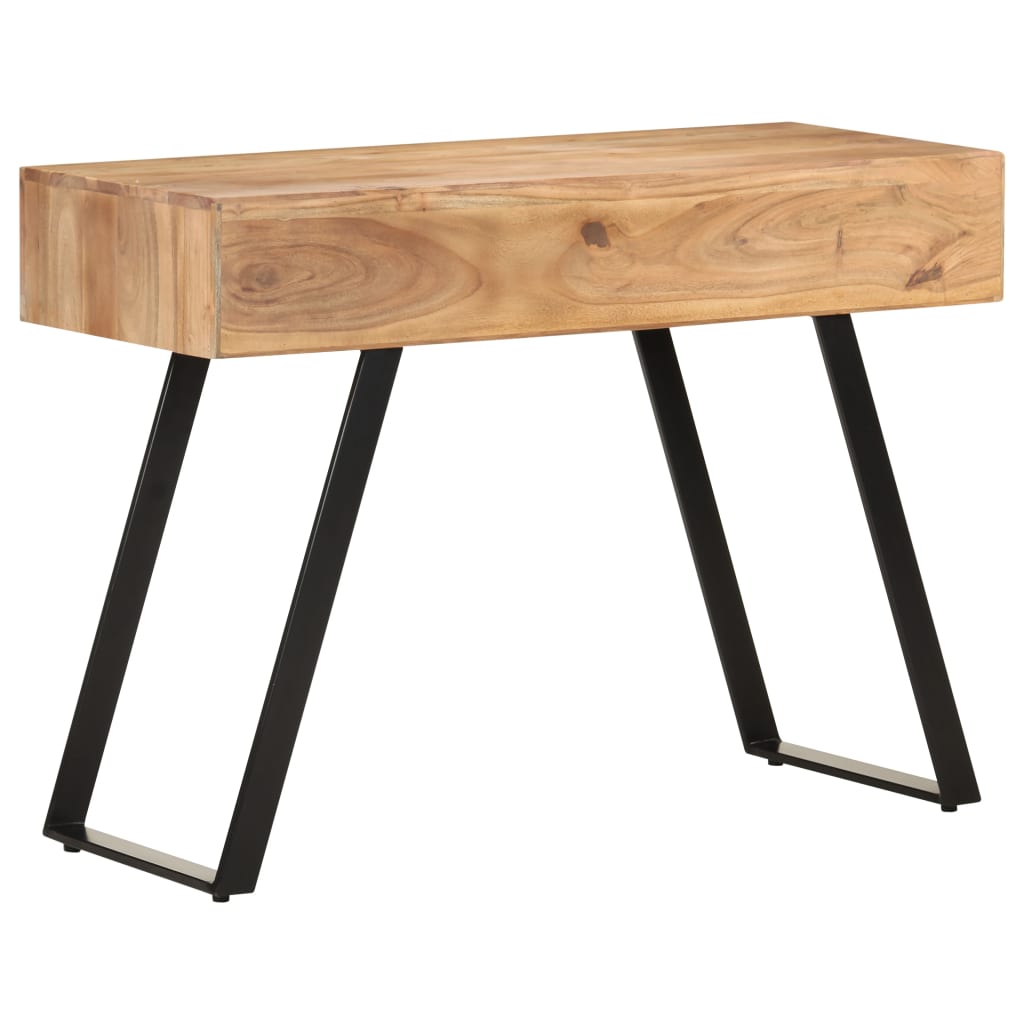 Bureau Met Natuurlijke Randen 107X45X79 Cm Massief Acaciahout
