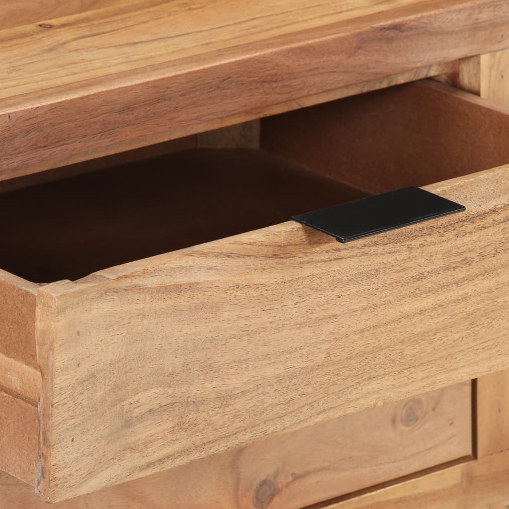Bureau Met Natuurlijke Randen 107X45X79 Cm Massief Acaciahout