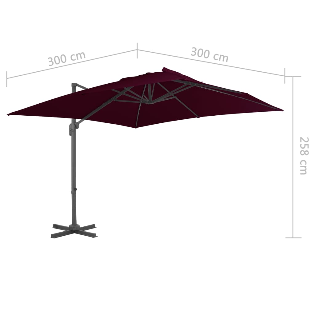 Zweefparasol Met Aluminium Paal