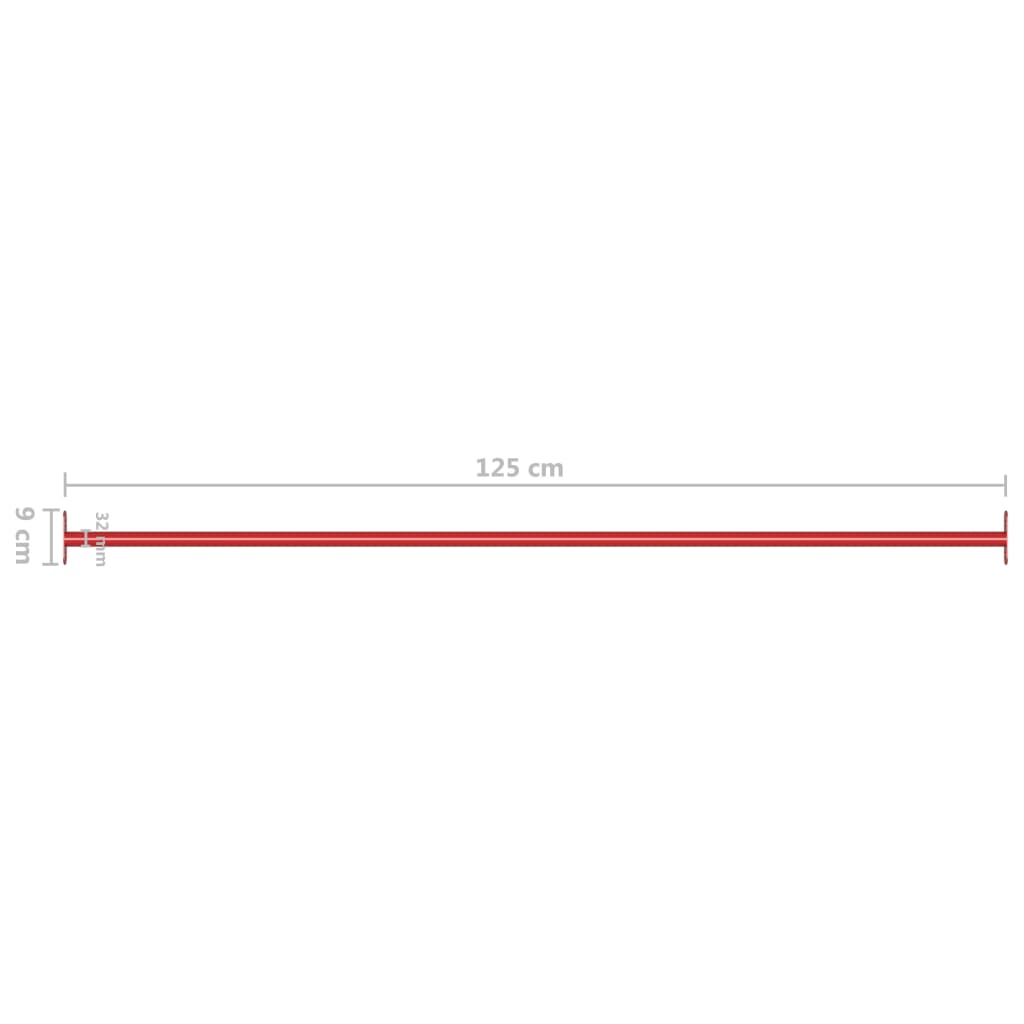 Rekstokken 125 Cm Staal Rood