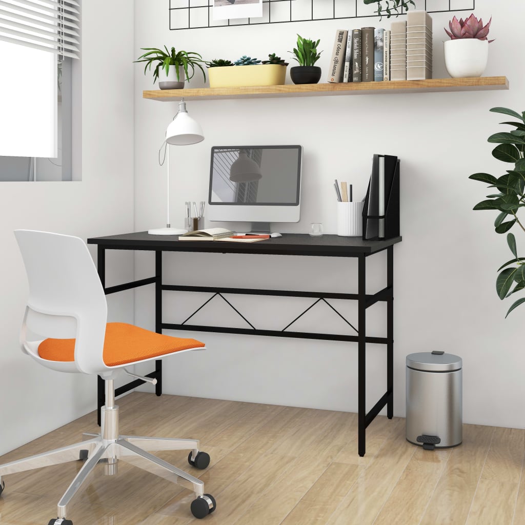 Computerbureau 105X55X72 Cm Mdf En Metaal