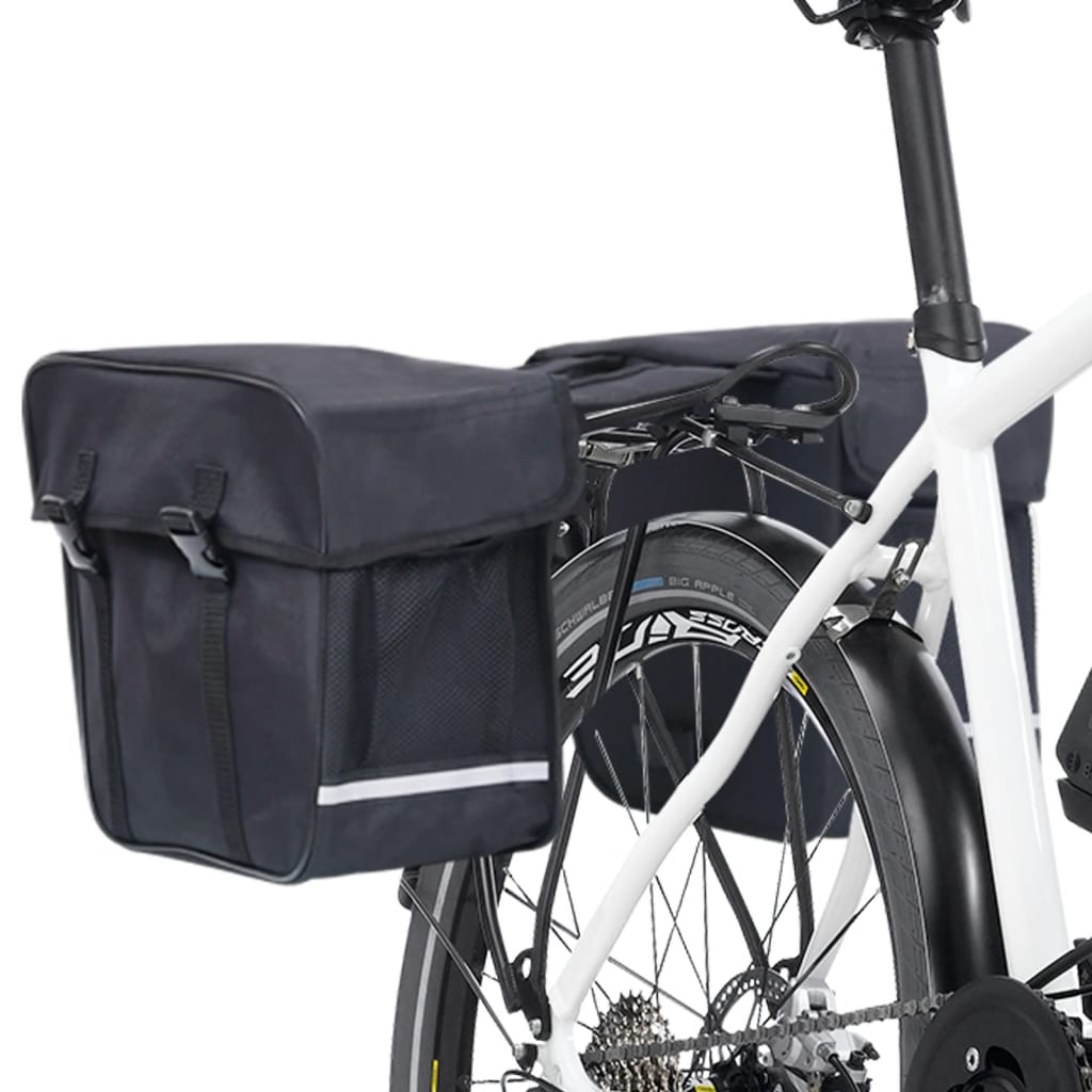 Fietstas Voor Bagagedrager Dubbel Waterdicht 35 L Zwart