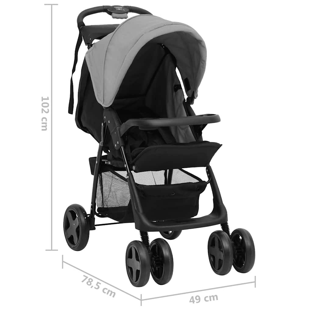 Kinderwagen Staal En Zwart