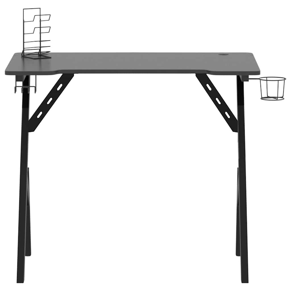 Gamingbureau Met Y-Vormige Poten 90X60X75 Cm Zwart