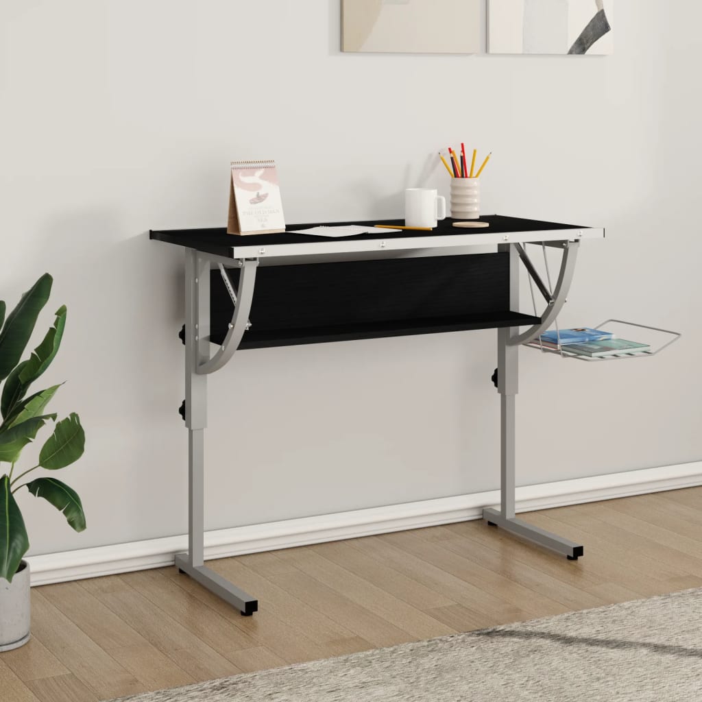 Tekentafel 110X53X(58-87) Cm Bewerkt Hout En Staal /Grijs