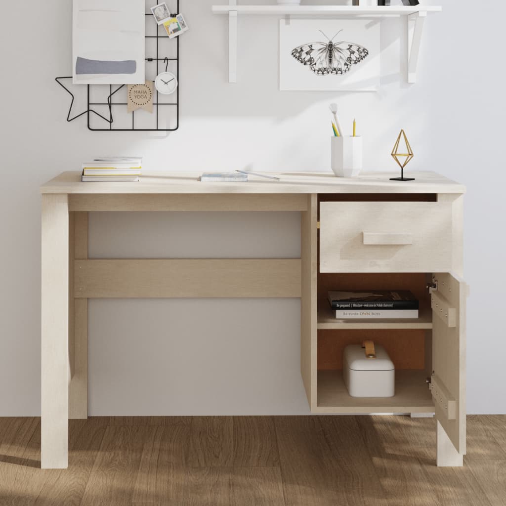 Bureau Hamar 113X50X75 Cm Massief Grenenhout