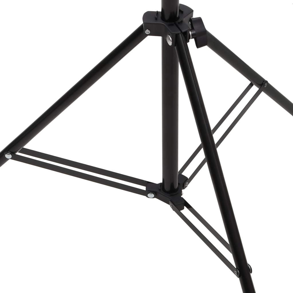 Achtergrondstandaard T-Vormig 201X60X(70-200) Cm Zwart