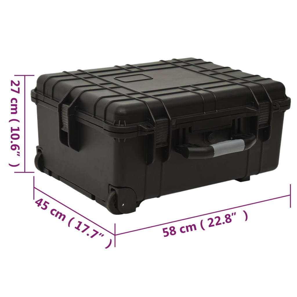 Flightcase Op Wieltjes Pp Zwart