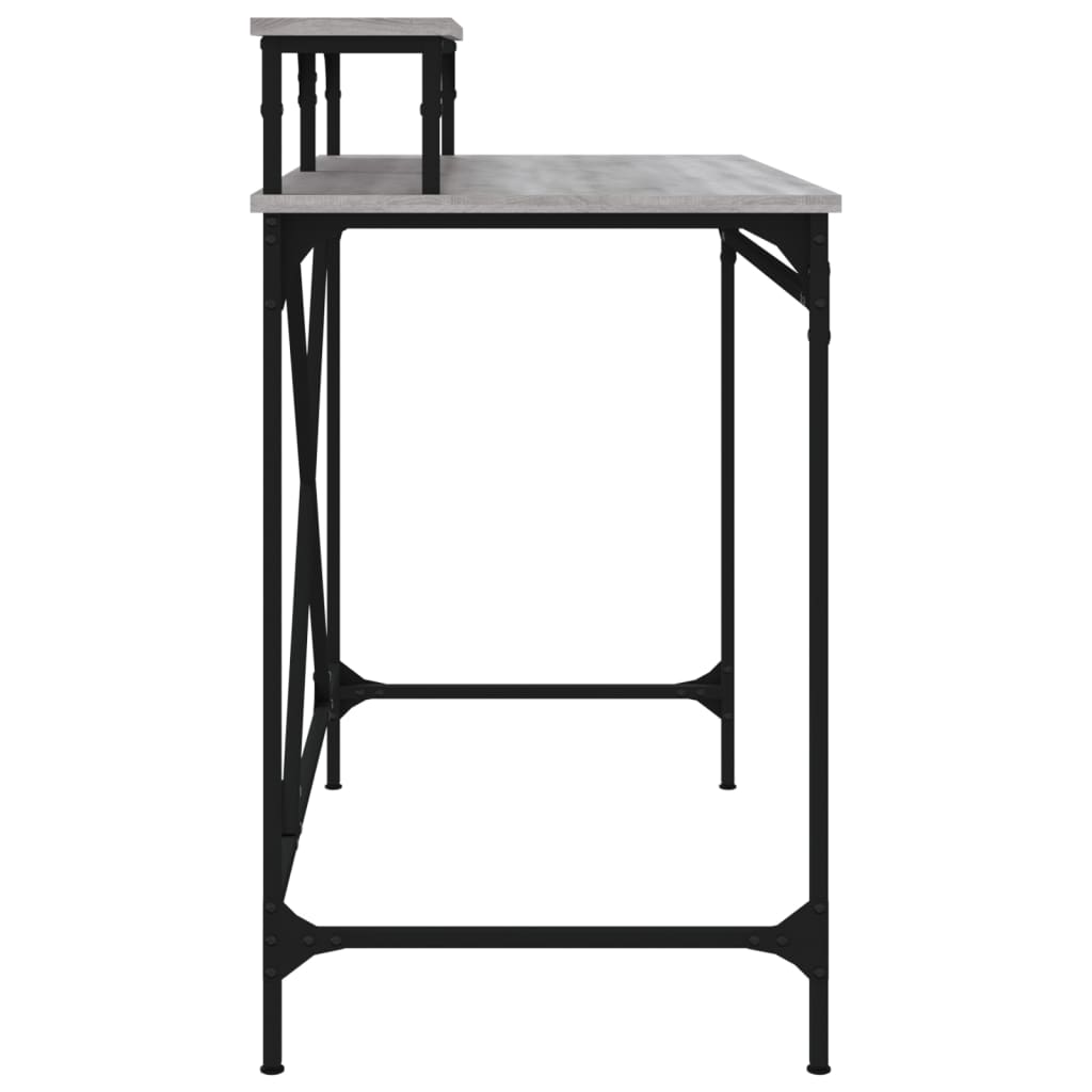 Bureau Bewerkt Hout En Ijzer Eiken